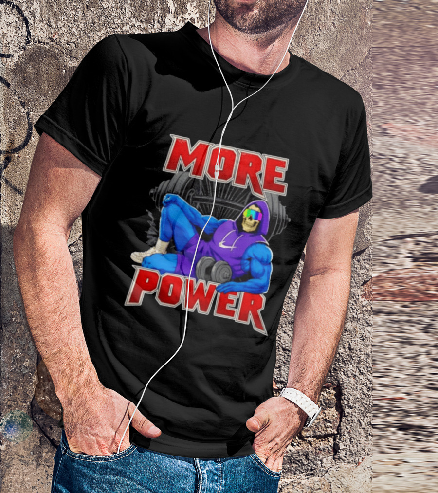 More Power Skeletor Masters Of The Universe Muscle Workout T-Shirt