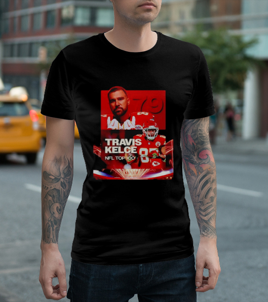 Travis Kelce Kansas City Chiefs NFL Top 100 87 T-Shirt