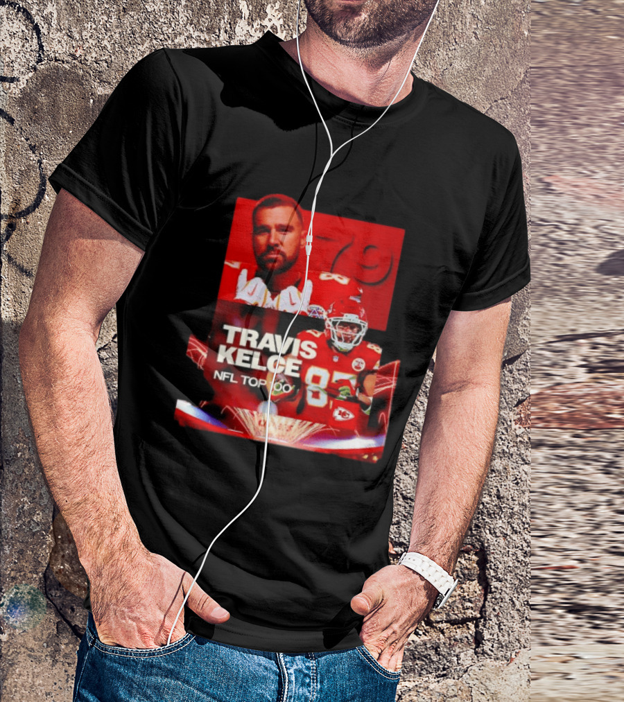 Travis Kelce Kansas City Chiefs NFL Top 100 87 T-Shirt