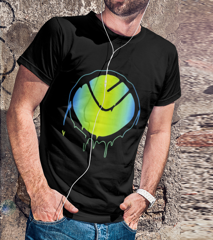 Vibrant Yellow Green Dripping T-Shirt