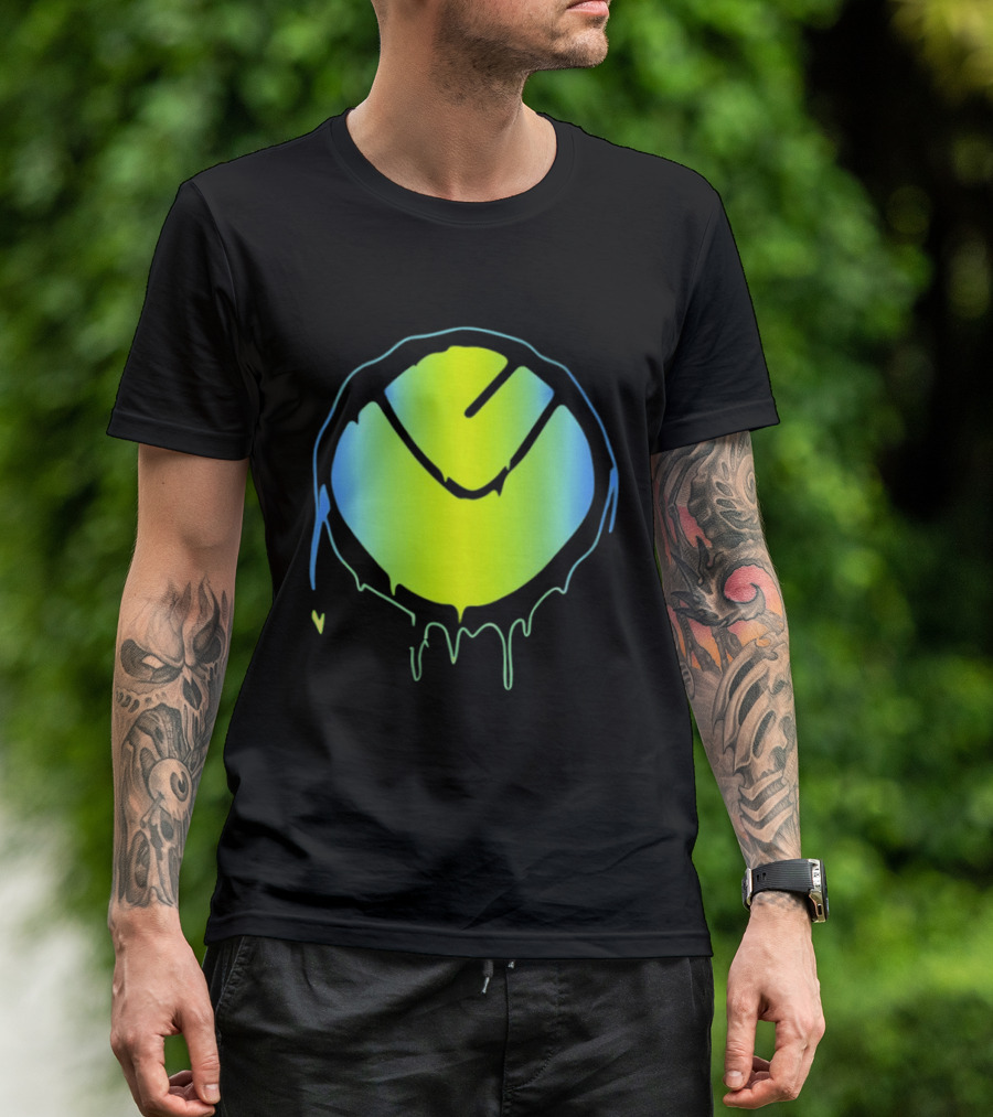 Vibrant Yellow Green Dripping T-Shirt