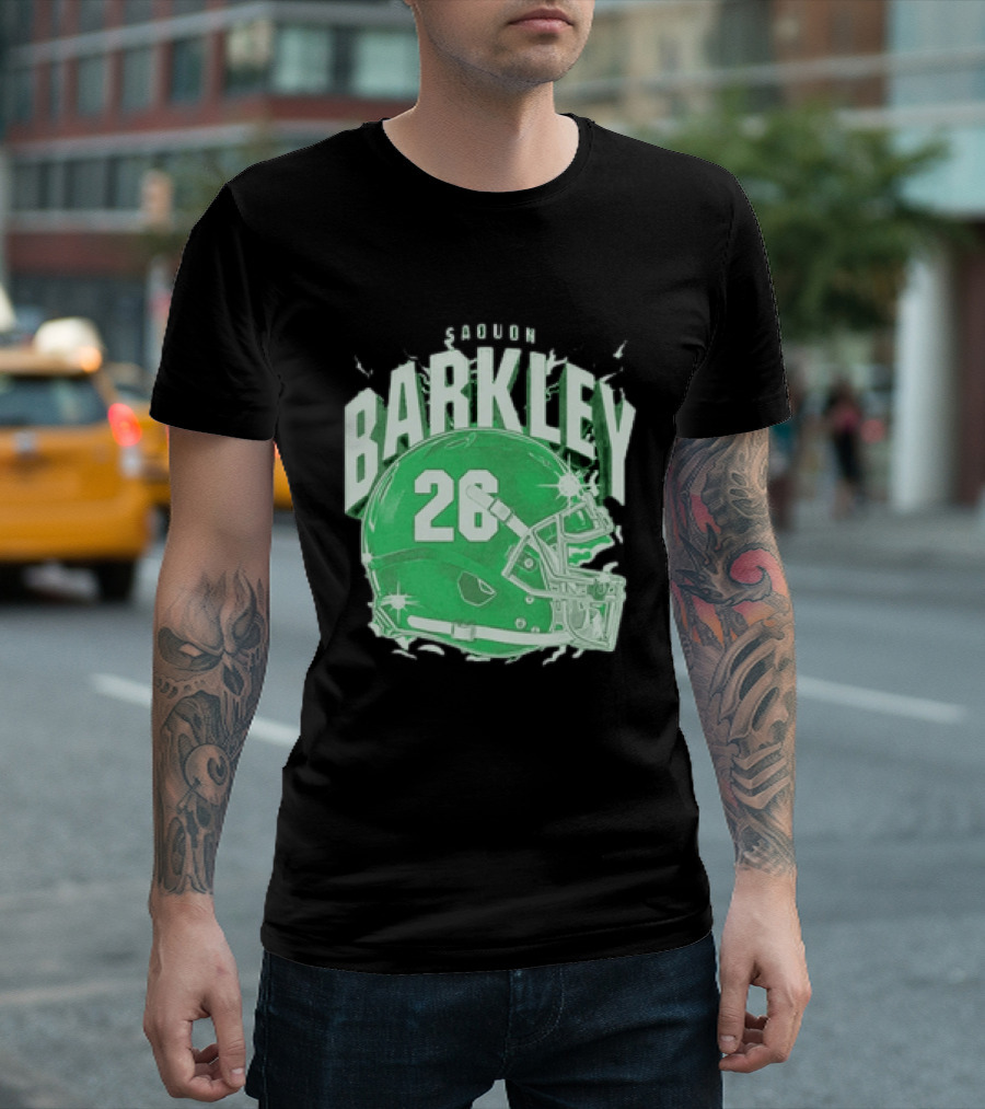 Saquon Barkley 26 Football Helmet T-Shirt