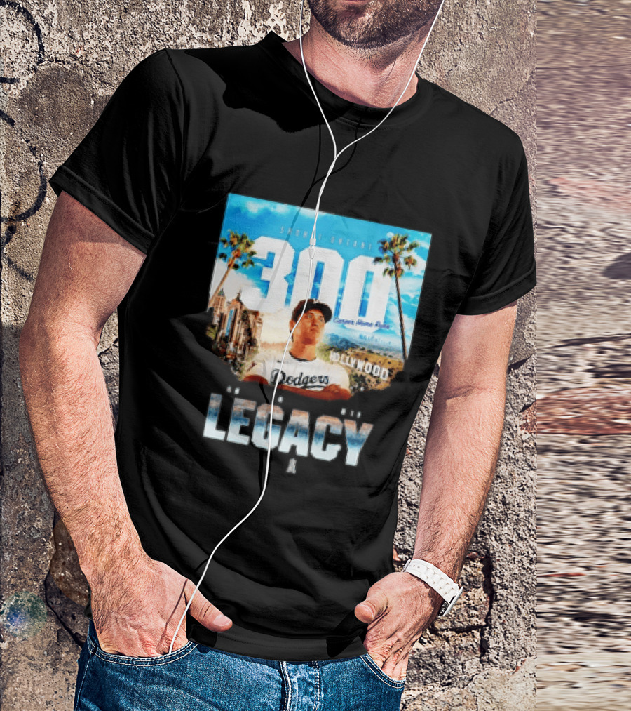 Shohei Ohtani 300 Career Home Runs Los Angeles Legacy Hollywood Dodgers T-Shirt