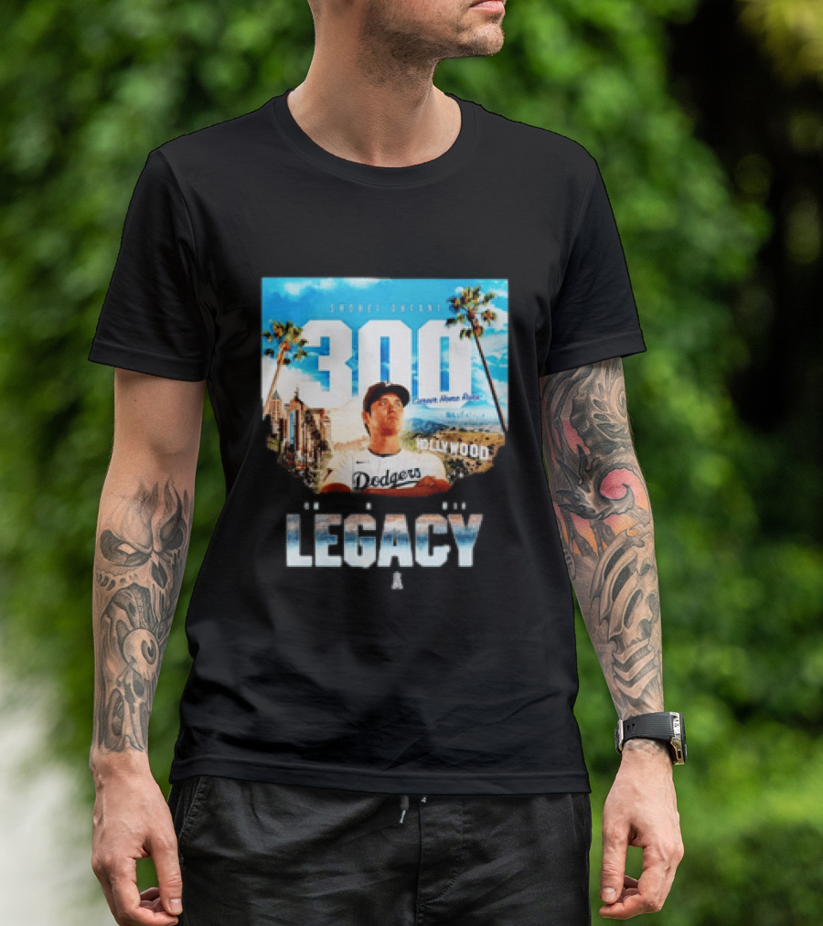 Shohei Ohtani 300 Career Home Runs Los Angeles Legacy Hollywood Dodgers T-Shirt