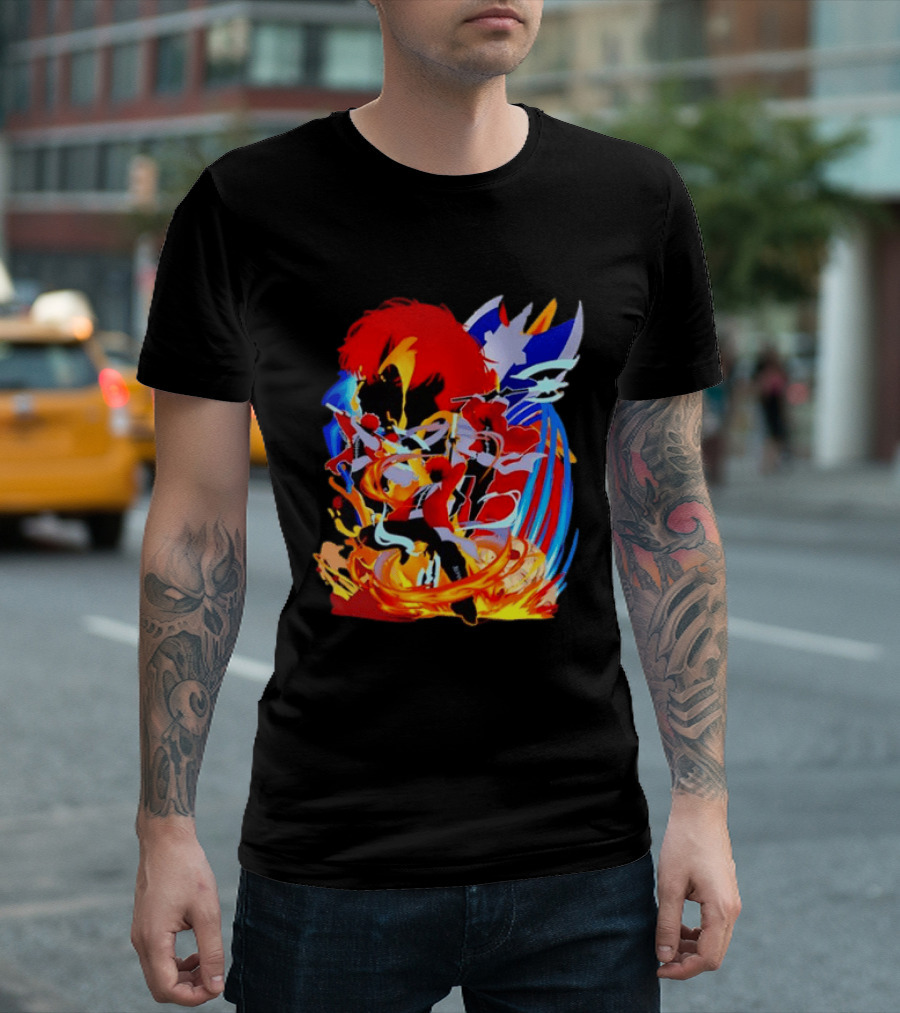 Stark Frieren Beyond Journey's End Anime Dynamic Colorful Scene T-Shirt