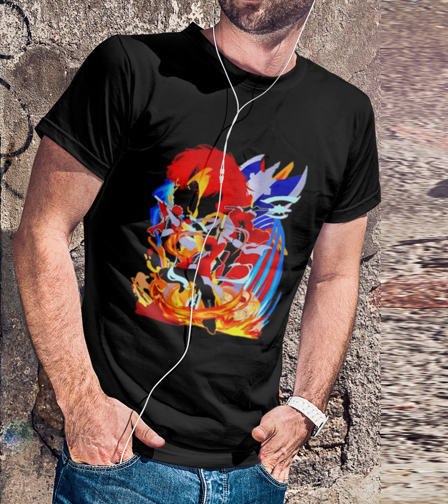 Stark Frieren Beyond Journey's End Anime Dynamic Colorful Scene T-Shirt
