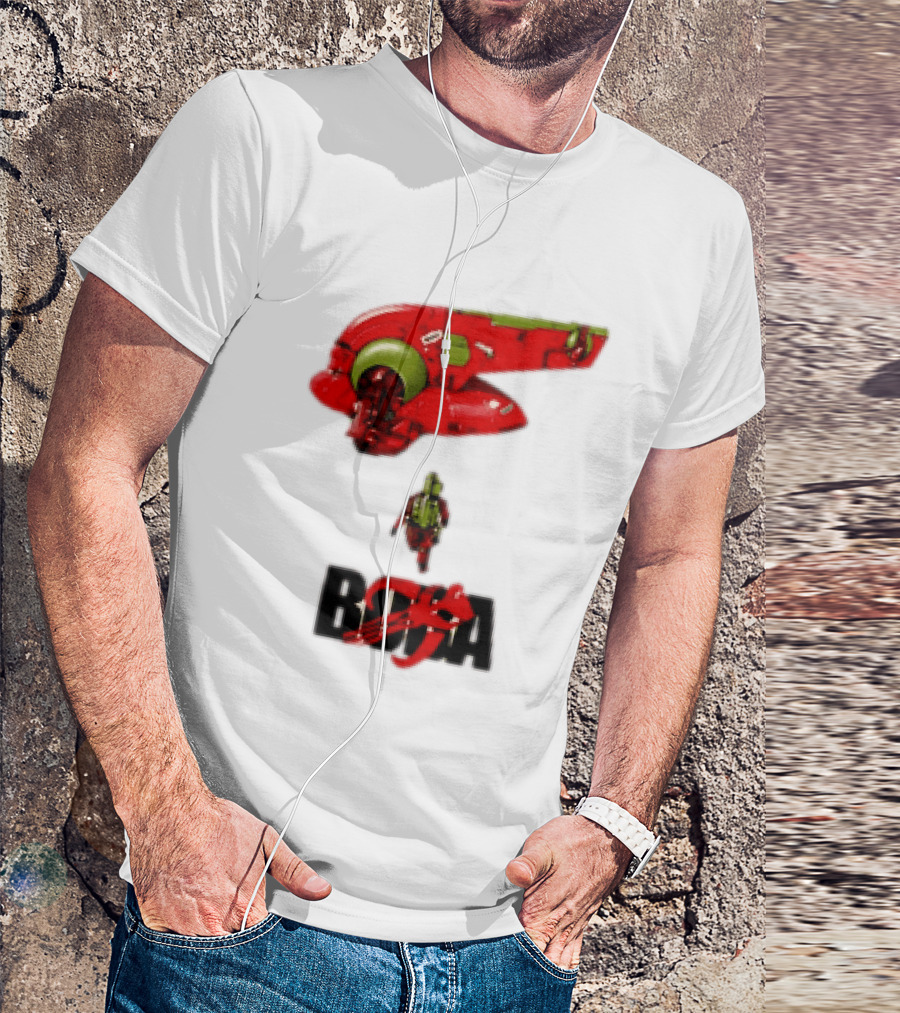 Bobakira Star Wars Boba Fett Mashup Slave I Spaceship And Armor T-Shirt