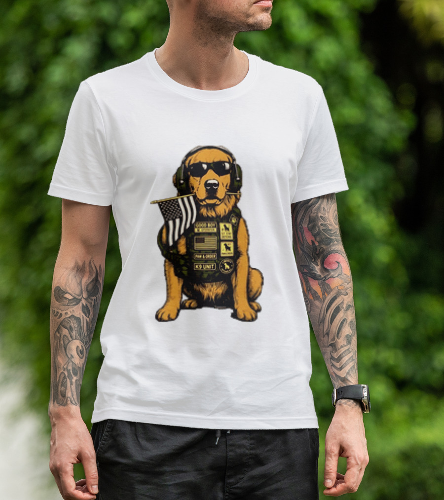 Good Boy Operator K9 Unit Can I Pet That Dog Paw & Order T-Shirt