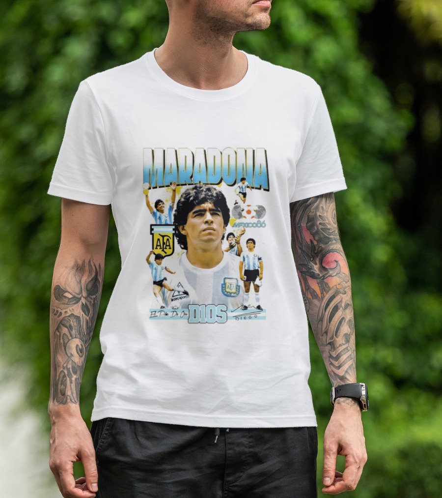 Diego Maradona AFA El Pibe De Oro D10S Mexico 86 T-Shirt