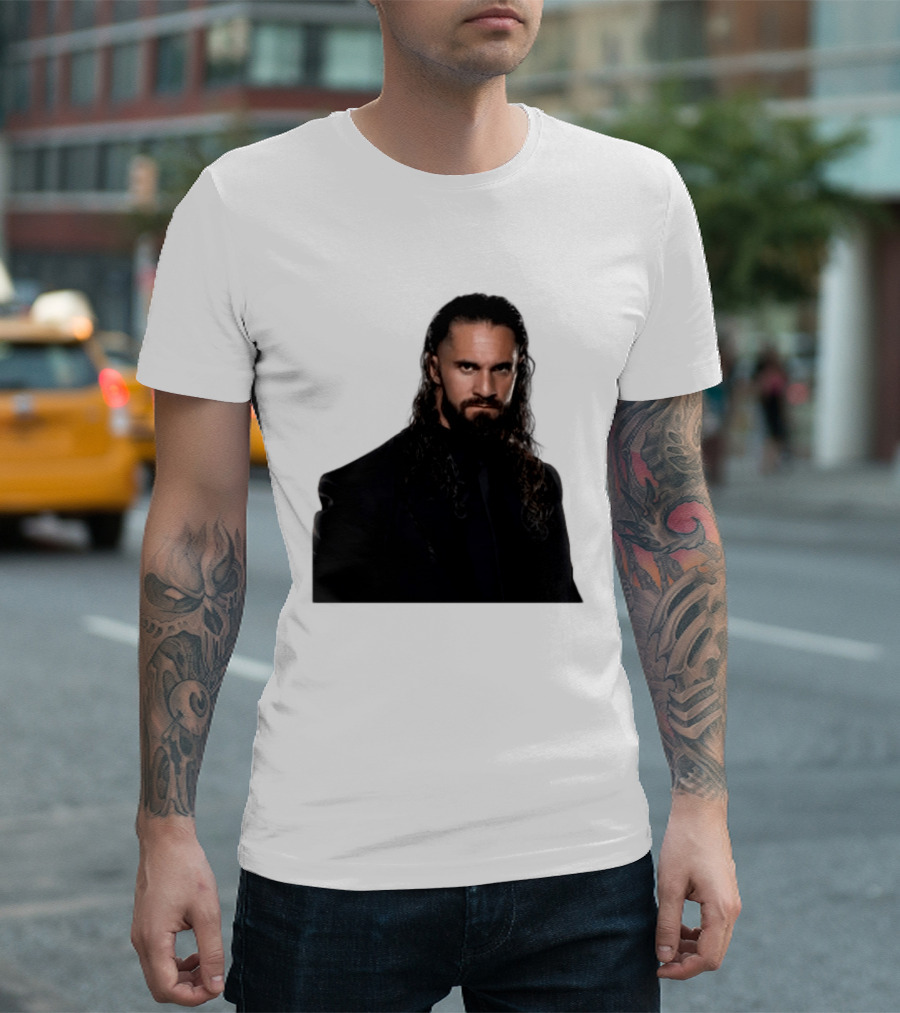 Seth Rollins Has A New Render Intense Gaze And Long Hair T-Shirt