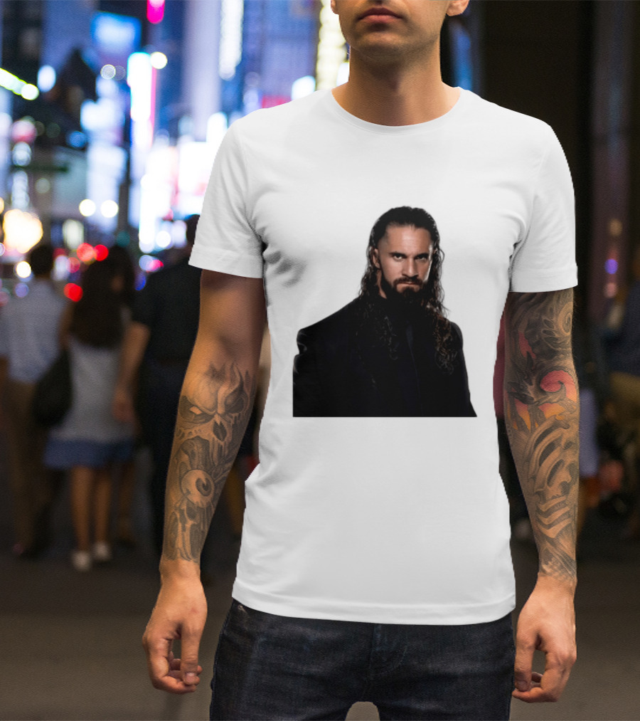 Seth Rollins Has A New Render Intense Gaze And Long Hair T-Shirt