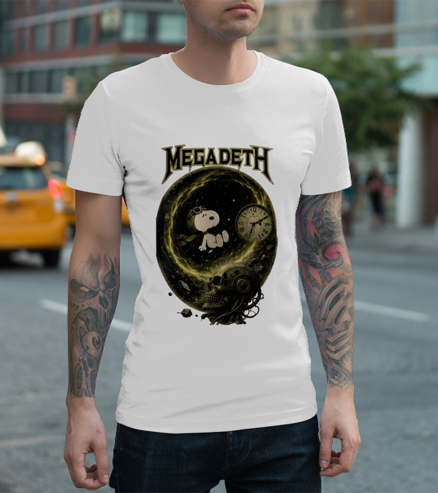 Snoopy Megadeth Countdown To Extinction Music Collaboration T-Shirt