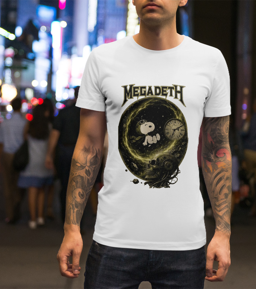 Snoopy Megadeth Countdown To Extinction Music Collaboration T-Shirt