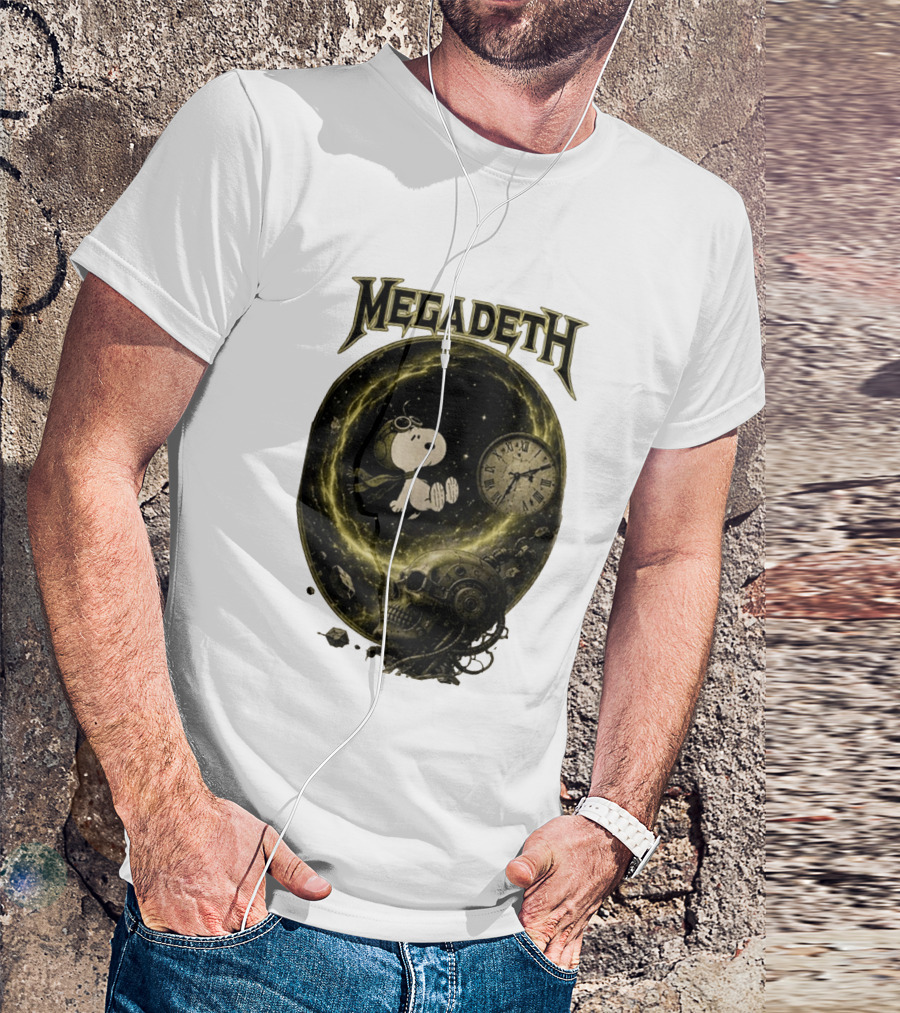Snoopy Megadeth Countdown To Extinction Music Collaboration T-Shirt