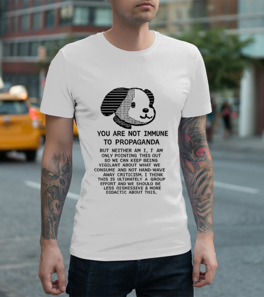 Snoopy You Are Not Immune To Propaganda Stay Vigilant T-Shirt