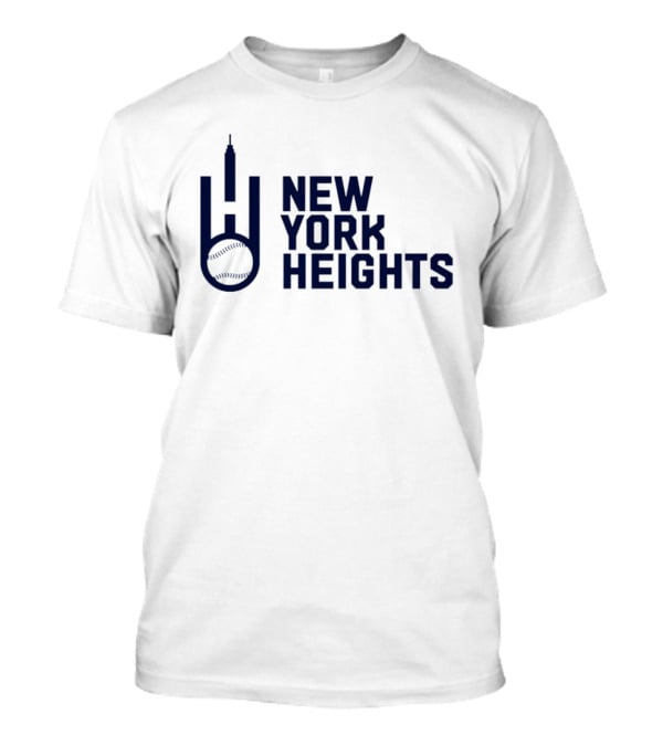 New York Heights Baseball City Skyline Empire State T-Shirt