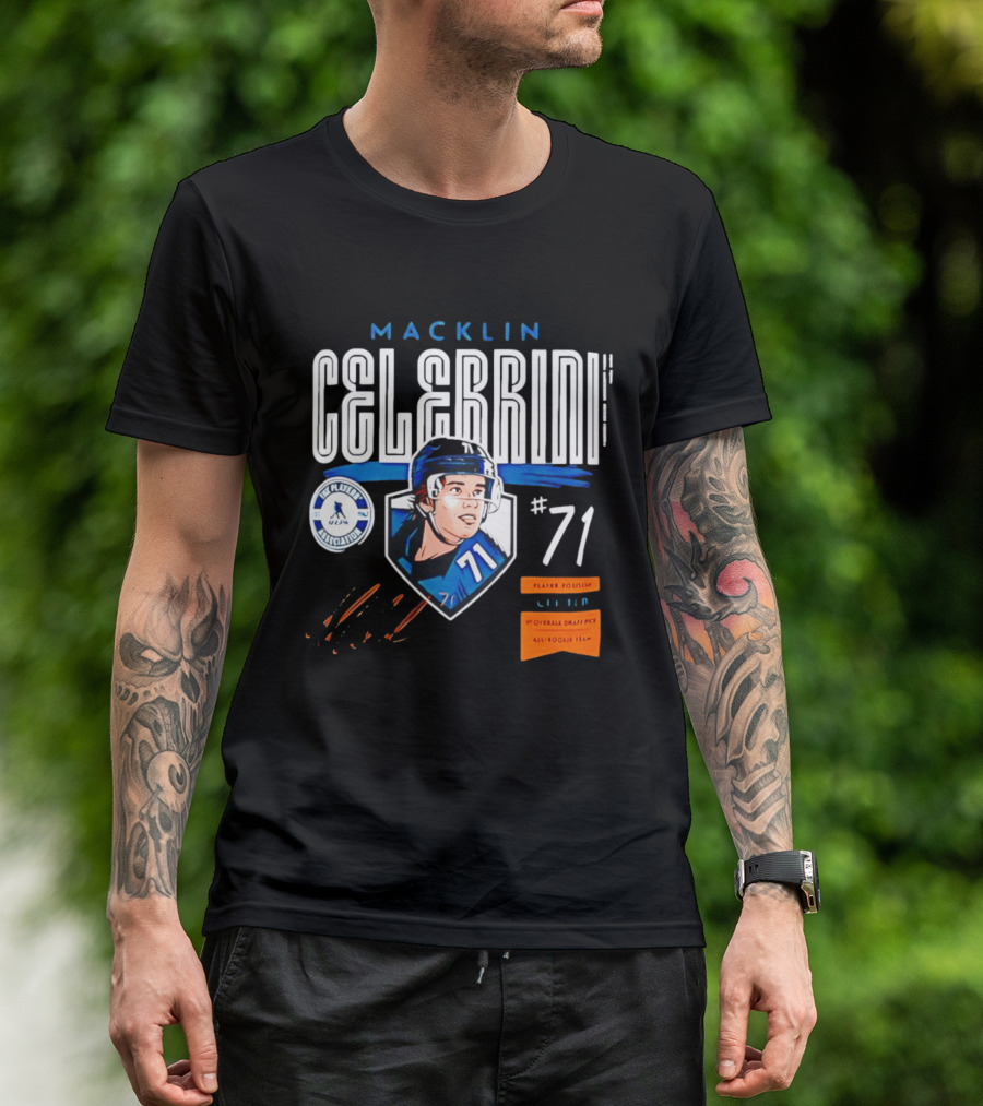Macklin Celebrini NHLPA All Rookie Team 1st Overall Draft Pick #71 Center T-Shirt