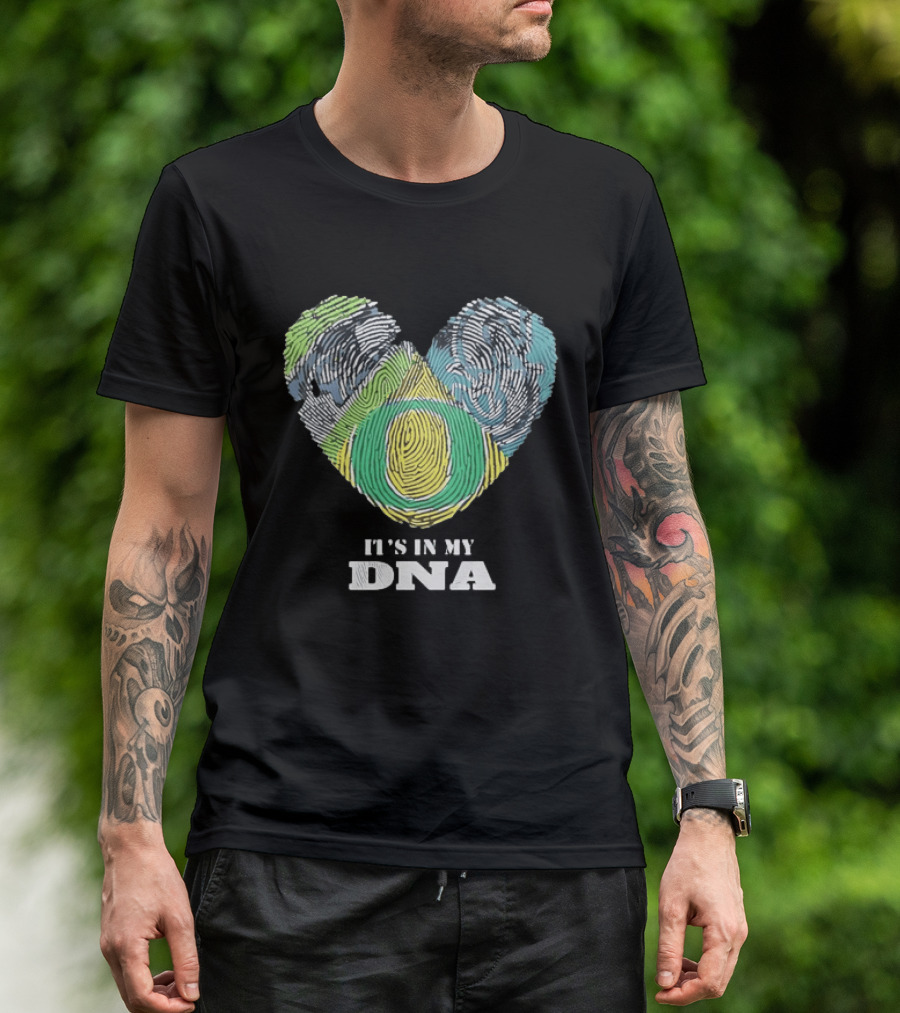 Oregon Ducks It's In My DNA Fingerprint Heart T-Shirt