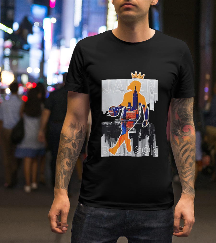 King Of New York Jalen Brunson New York Knicks NBA 2026 Skyline T-Shirt