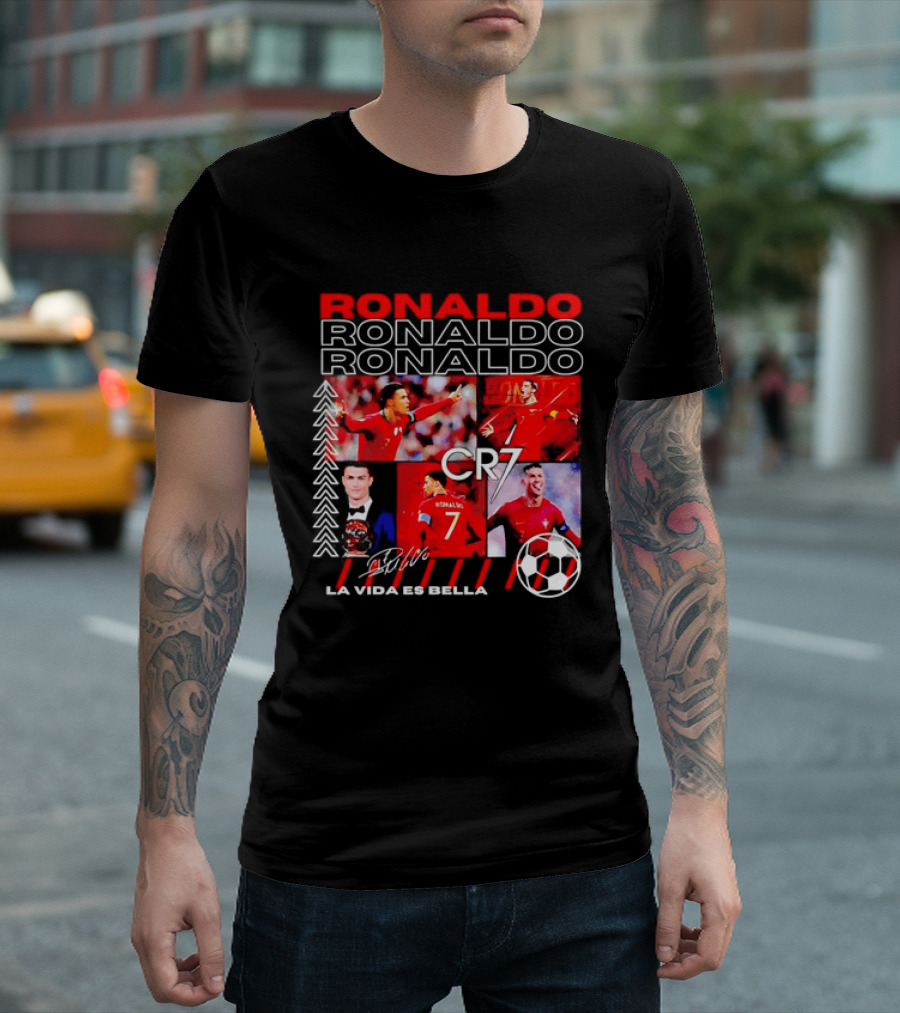 Ronaldo CR7 Portugal La Vida Es Bella T-Shirt