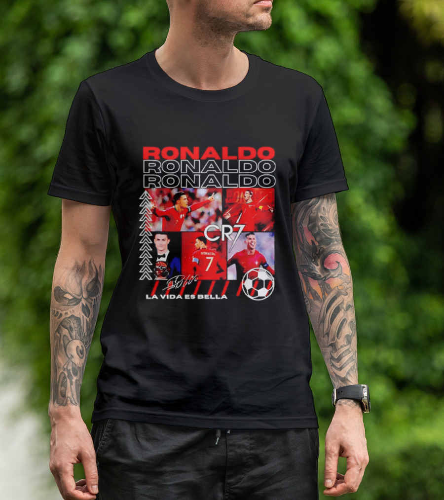 Ronaldo CR7 Portugal La Vida Es Bella T-Shirt