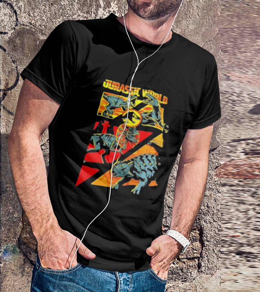 Velociraptor Dilophosaurus Ankylosaurus Jurassic World Dinosaurs T-Shirt