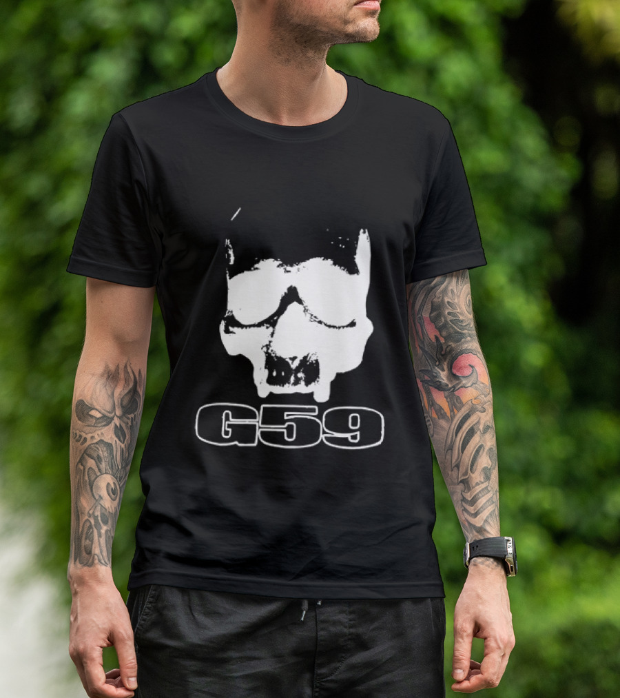 G59 Skull Black Graphic With Skull T-Shirt