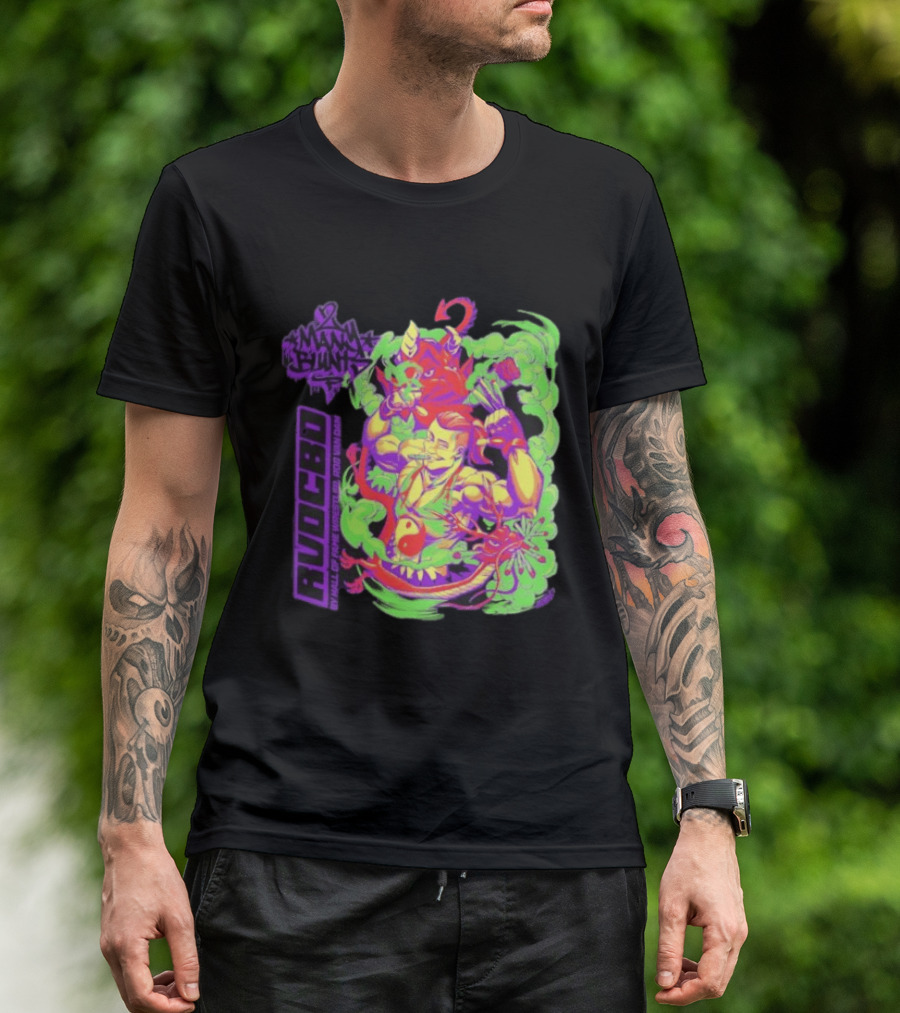 Rob Van Dam 2 Many Blunts RVD CBD Hall Of Fame Wrestler Psychedelic Smoke Dragons T-Shirt