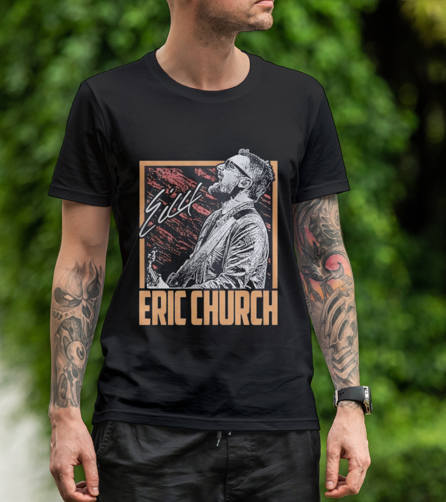 Sick Eric Church Live Singing Performance T-Shirt
