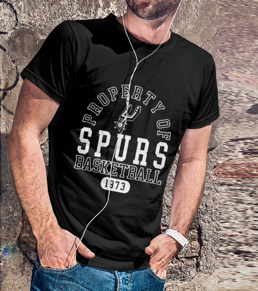 Property Of Spurs Basketball 1973 T-Shirt