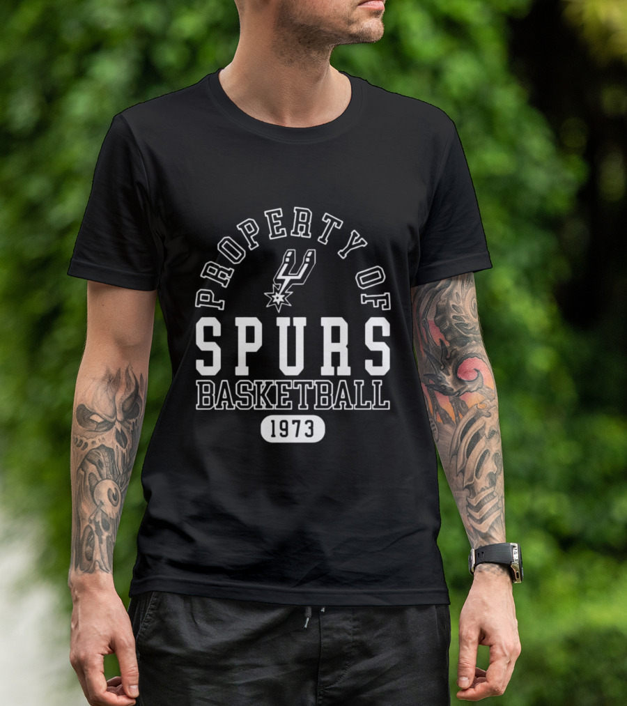 Property Of Spurs Basketball 1973 T-Shirt