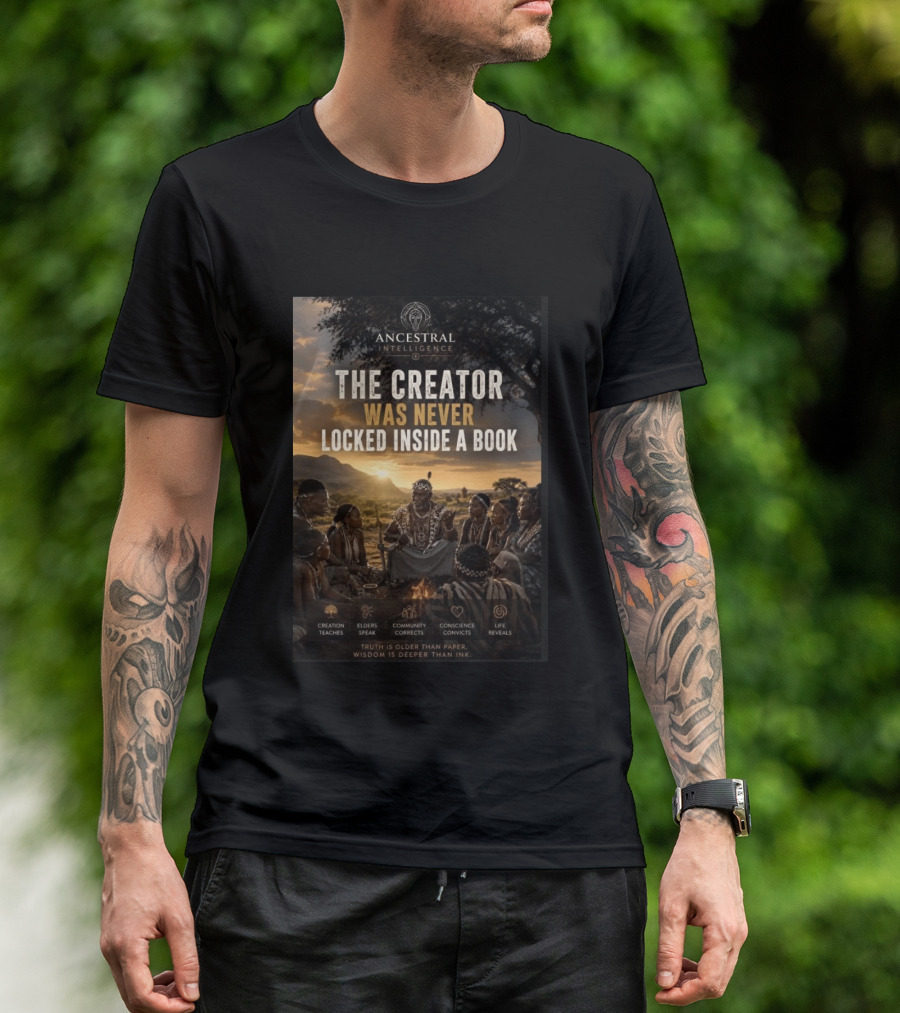 Ancestral Intelligence The Creator Was Never Locked Inside A Book Wisdom Inspirational T-Shirt