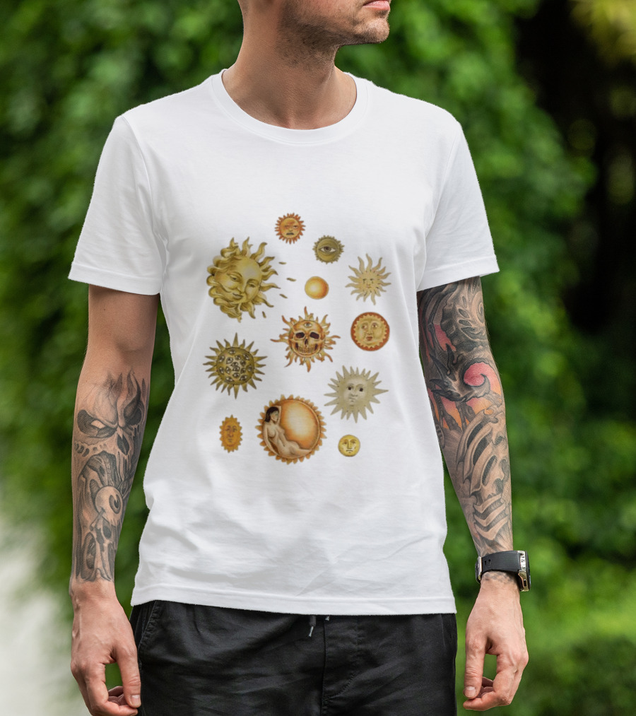 Celestial Sun Orbs Alchemy Mystic Symbols Occult Mystical T-Shirt