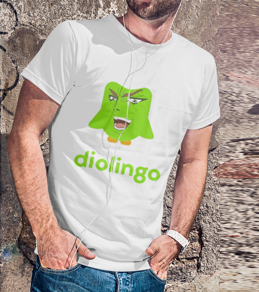 Diolingo Duolingo Owl Dio Brando Meme JoJo's Bizarre Adventure T-Shirt
