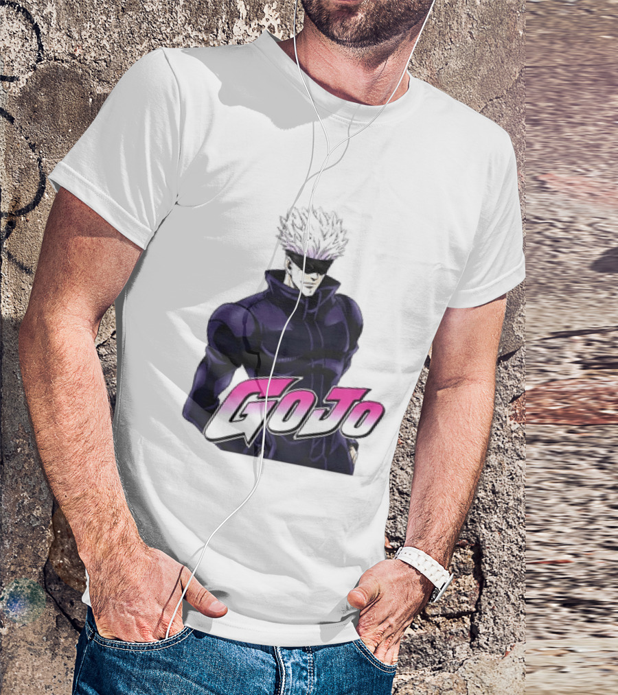 Satoru Gojo Jujutsu Kaisen Anime Crossover Jojo T-Shirt