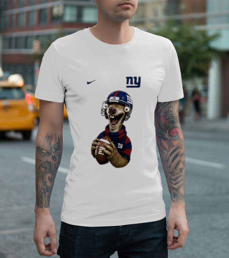 Sid The Sloth New York Giants Football NFL Fan Gear T-Shirt