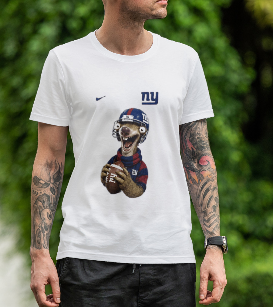 Sid The Sloth New York Giants Football NFL Fan Gear T-Shirt