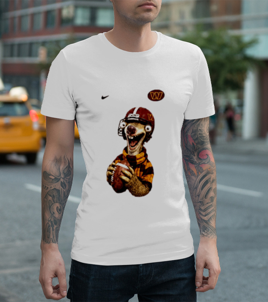 Sid The Sloth Washington Commanders Football Helmet Nike T-Shirt