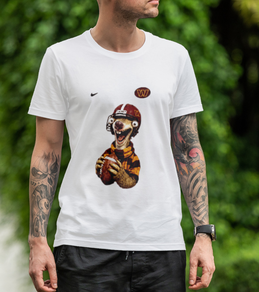 Sid The Sloth Washington Commanders Football Helmet Nike T-Shirt