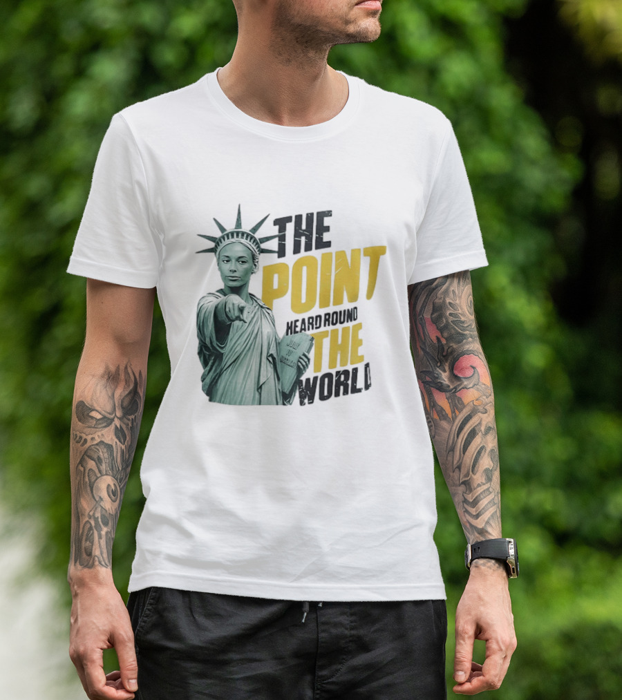 The Point Heard Round The World Statue Of Liberty Sophie Cunningham Indiana Fever T-Shirt