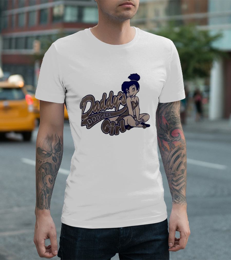 Daddy's Dodgers Girl Tinker Bell Los Angeles T-Shirt