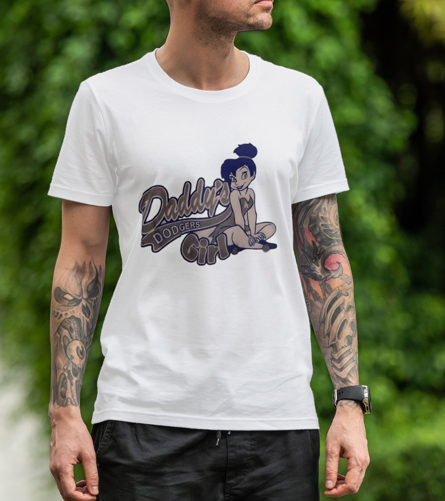Daddy's Dodgers Girl Tinker Bell Los Angeles T-Shirt