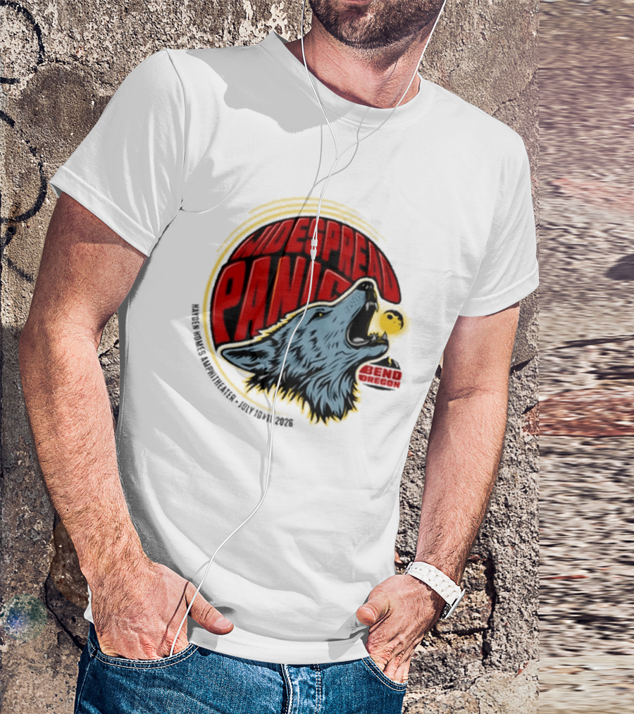Widespread Panic Bend OR July 10 11 2026 Tour Wolf Image T-Shirt