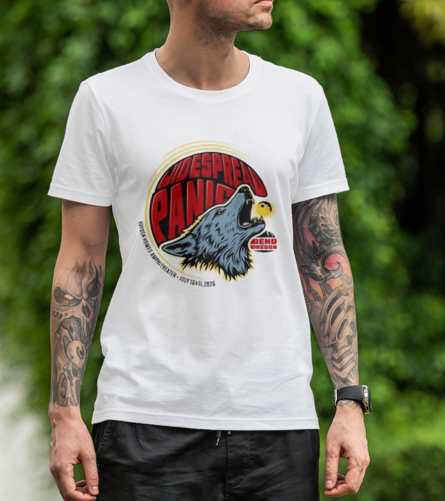 Widespread Panic Bend OR July 10 11 2026 Tour Wolf Image T-Shirt