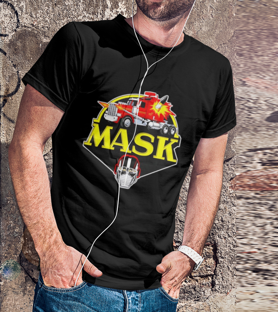 MASK Matt Trakker Rhino Vehicle Helmet Iconic 80s Cartoon T-Shirt