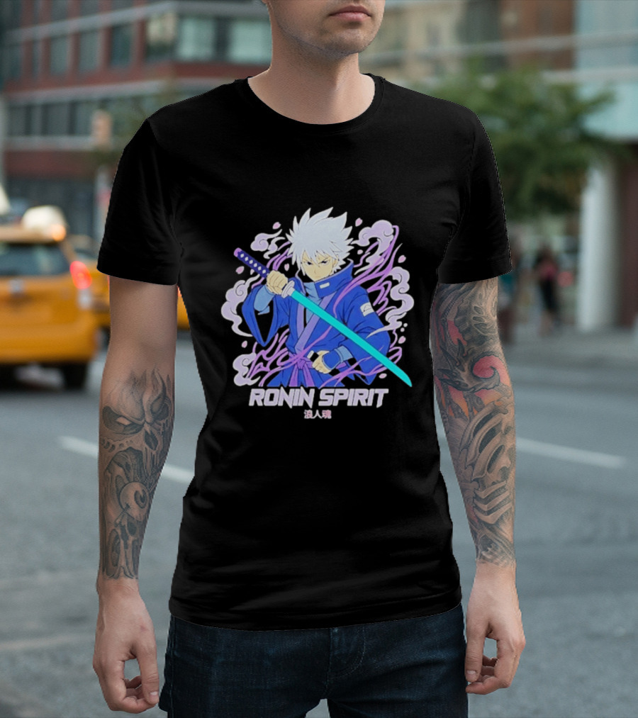 Ronin Spirit Anime Samurai Warrior Katana Manga T-Shirt