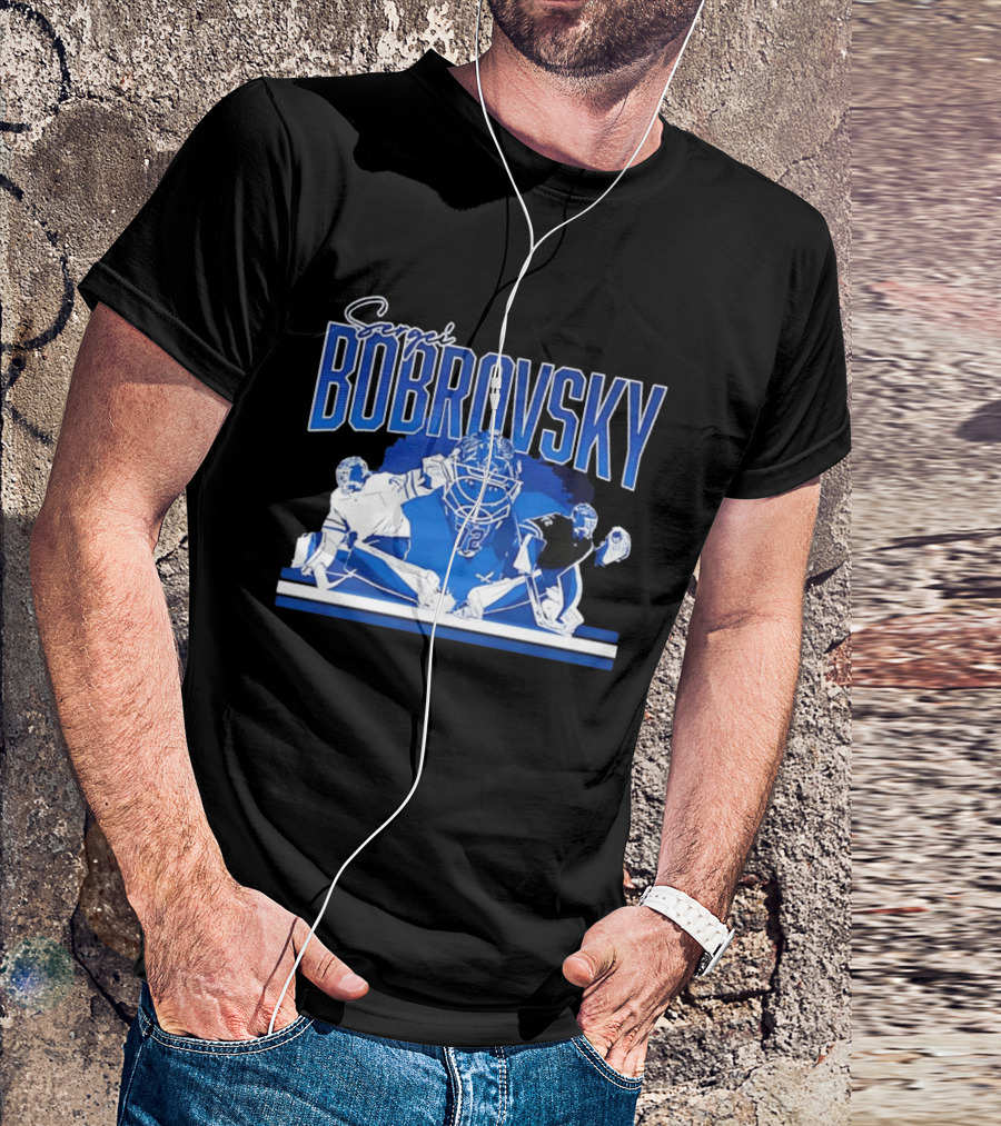 Sergei Bobrovsky Florida Panthers NHL Blue White Number 72 T-Shirt