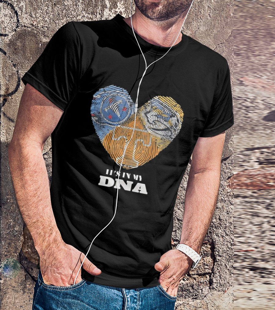 Tennessee Volunteers Heart It's In My DNA Fingerprint T-Shirt