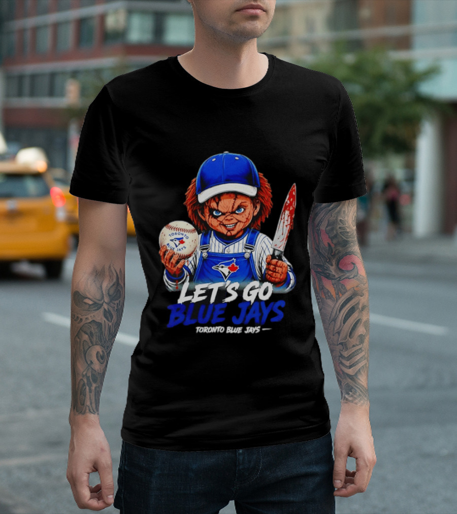 Chucky Toronto Blue Jays Let's Go Blue Jays Horror MLB T-Shirt