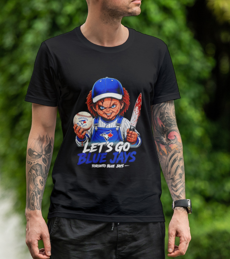 Chucky Toronto Blue Jays Let's Go Blue Jays Horror MLB T-Shirt